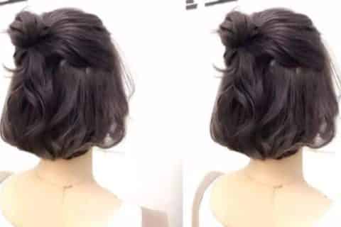 简单的短发发型扎法