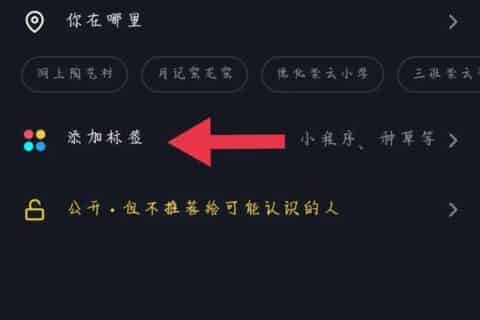 发布抖音为什么没有添加标签？