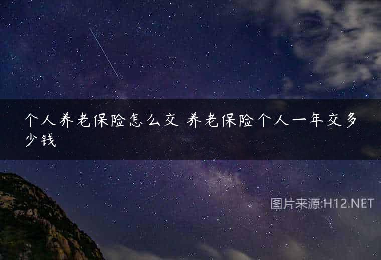 个人养老保险怎么交 养老保险个人一年交多少钱