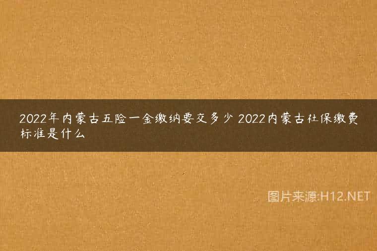 2022年内蒙古五险一金缴纳要交多少 2022内蒙古社保缴费标准是什么