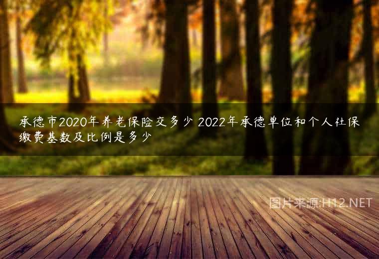 承德市2020年养老保险交多少 2022年承德单位和个人社保缴费基数及比例是多少