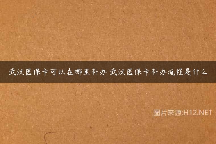 武汉医保卡可以在哪里补办 武汉医保卡补办流程是什么