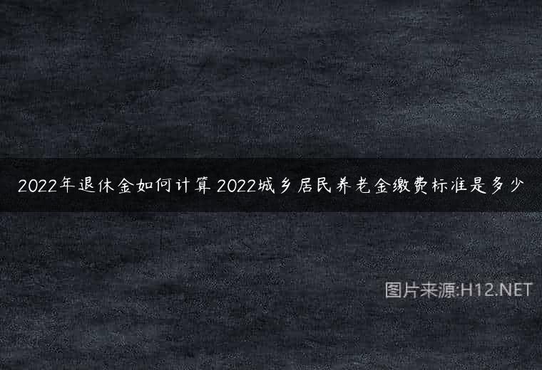 2022年退休金如何计算 2022城乡居民养老金缴费标准是多少