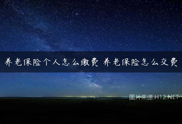 养老保险个人怎么缴费 养老保险怎么交费