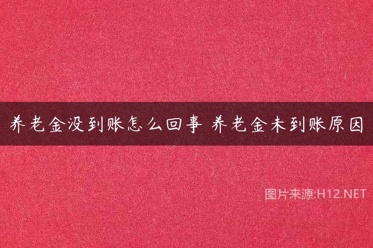 养老金没到账怎么回事 养老金未到账原因