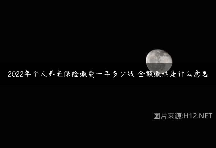 2022年个人养老保险缴费一年多少钱 全额缴纳是什么意思