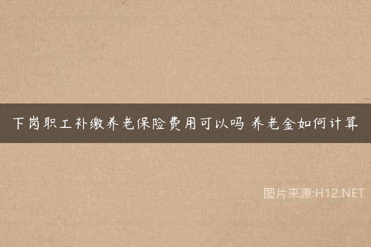下岗职工补缴养老保险费用可以吗 养老金如何计算