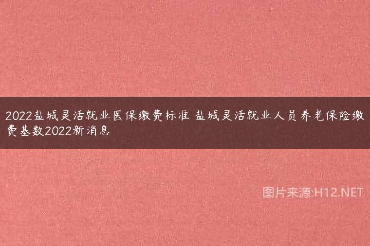 2022盐城灵活就业医保缴费标准 盐城灵活就业人员养老保险缴费基数2022新消息
