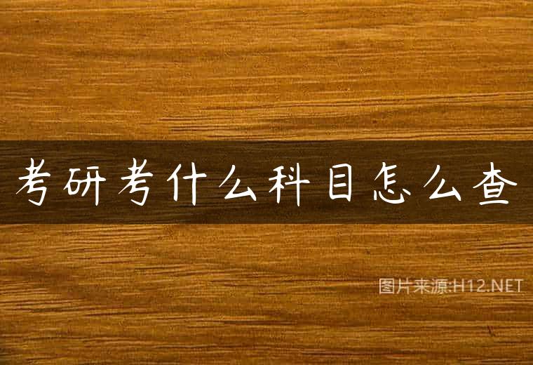 考研考什么科目怎么查