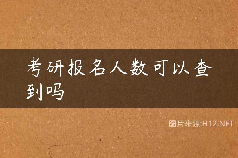 考研报名人数可以查到吗