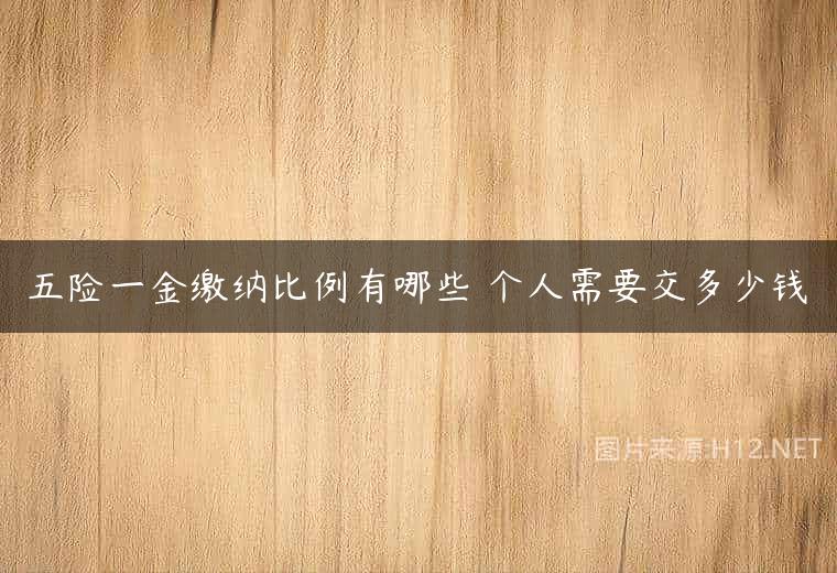 五险一金缴纳比例有哪些 个人需要交多少钱