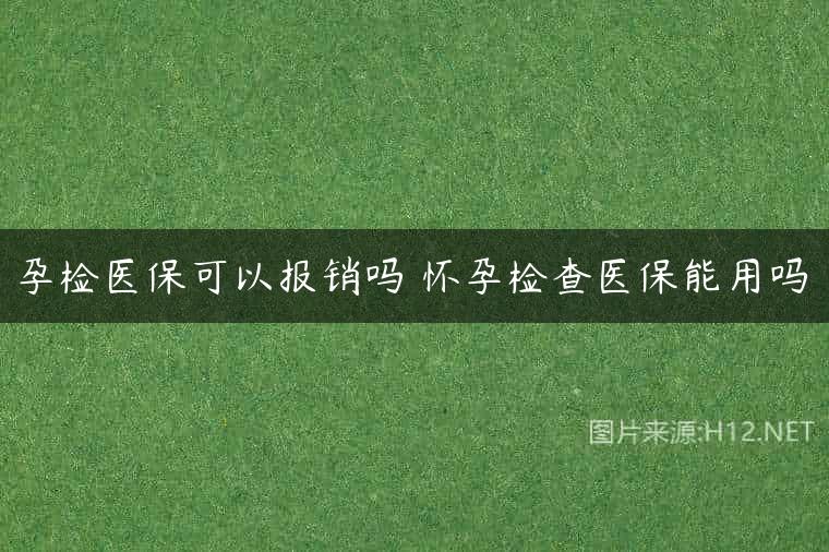 孕检医保可以报销吗 怀孕检查医保能用吗