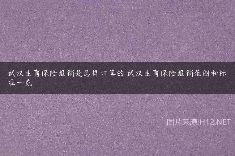 武汉生育保险报销是怎样计算的 武汉生育保险报销范围和标准一览