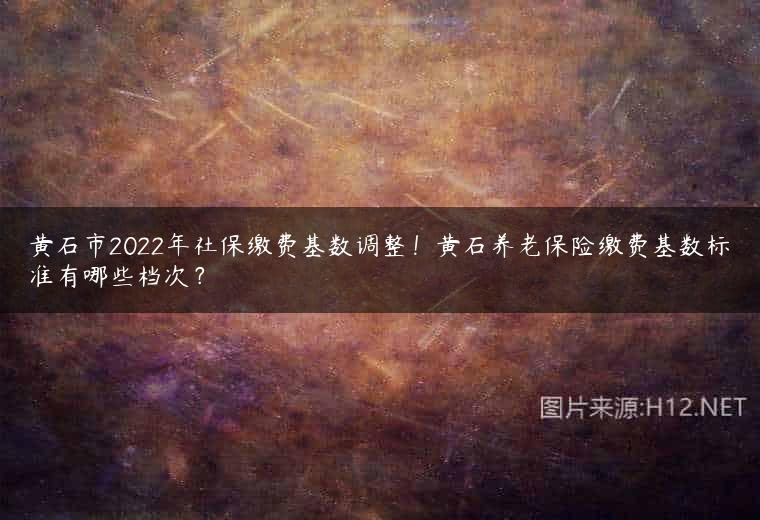 黄石市2022年社保缴费基数调整！黄石养老保险缴费基数标准有哪些档次？