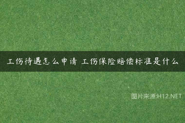 工伤待遇怎么申请 工伤保险赔偿标准是什么