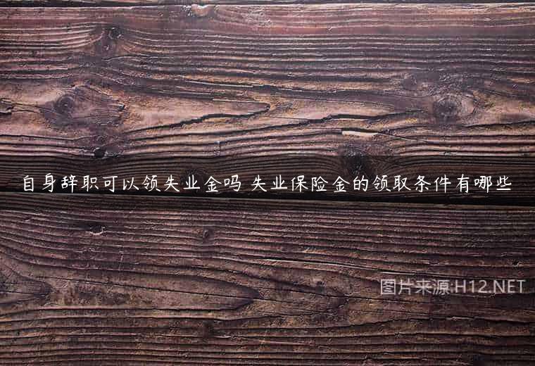 自身辞职可以领失业金吗 失业保险金的领取条件有哪些