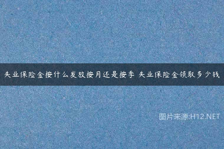 失业保险金按什么发放按月还是按季 失业保险金领取多少钱
