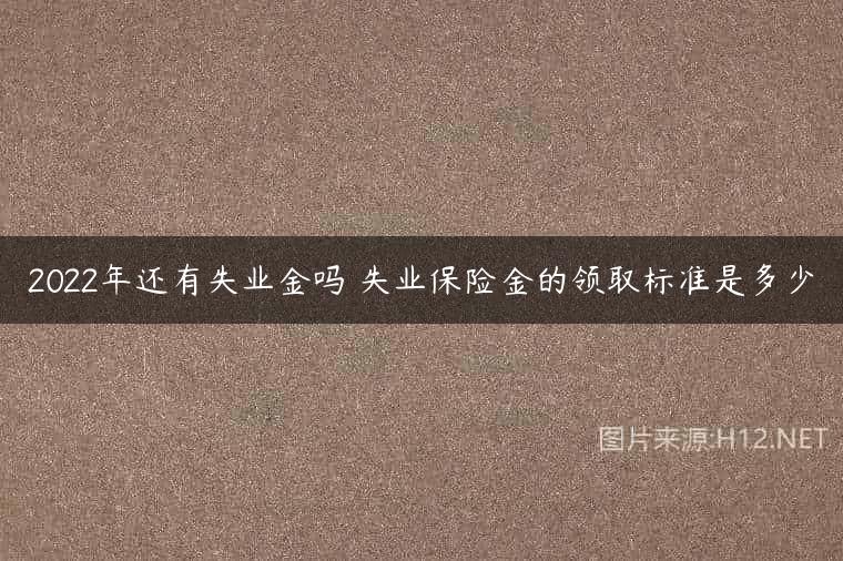 2022年还有失业金吗 失业保险金的领取标准是多少