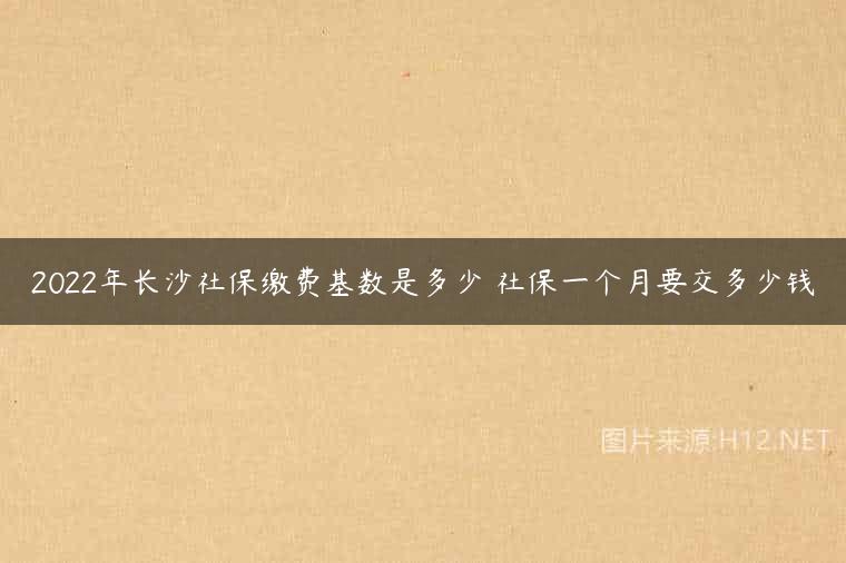 2022年长沙社保缴费基数是多少 社保一个月要交多少钱