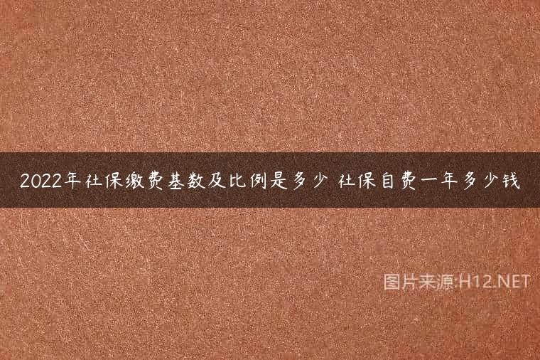 2022年社保缴费基数及比例是多少 社保自费一年多少钱