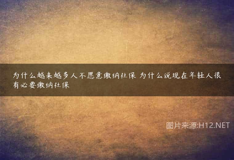 为什么越来越多人不愿意缴纳社保 为什么说现在年轻人很有必要缴纳社保