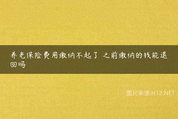 养老保险费用缴纳不起了 之前缴纳的钱能退回吗