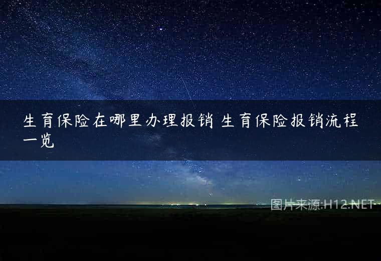 生育保险在哪里办理报销 生育保险报销流程一览