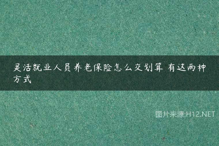 灵活就业人员养老保险怎么交划算 有这两种方式