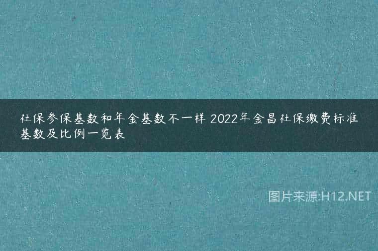 社保参保基数和年金基数不一样 2022年金昌社保缴费标准基数及比例一览表