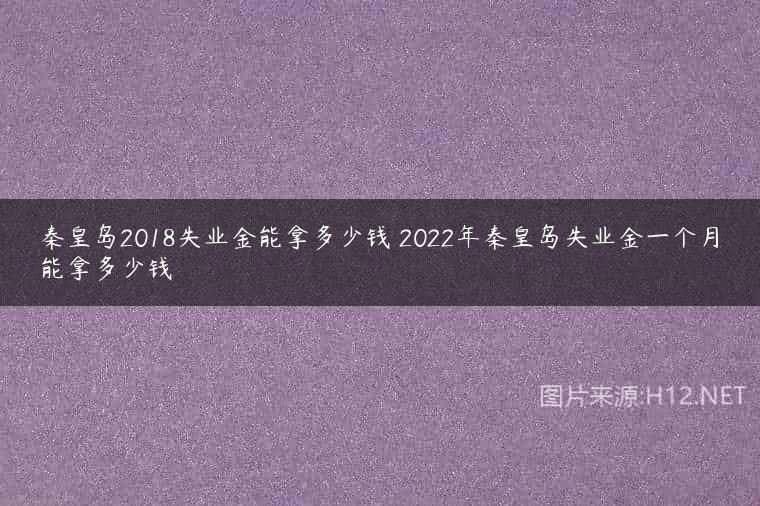 秦皇岛2018失业金能拿多少钱 2022年秦皇岛失业金一个月能拿多少钱