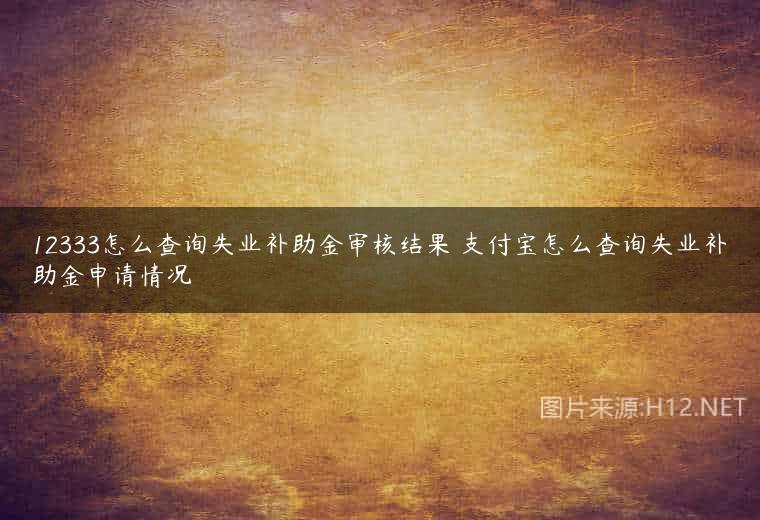 12333怎么查询失业补助金审核结果 支付宝怎么查询失业补助金申请情况