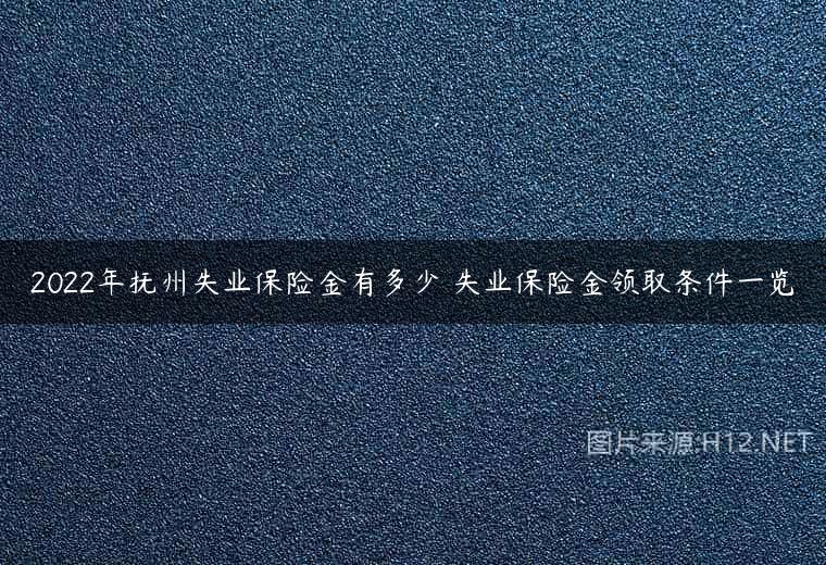 2022年抚州失业保险金有多少 失业保险金领取条件一览