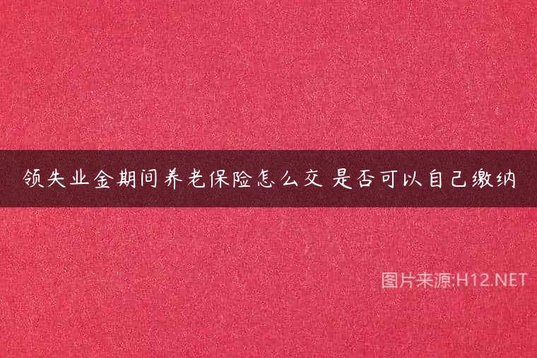 领失业金期间养老保险怎么交 是否可以自己缴纳