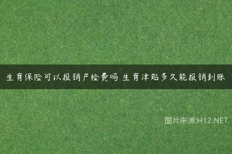 生育保险可以报销产检费吗 生育津贴多久能报销到账