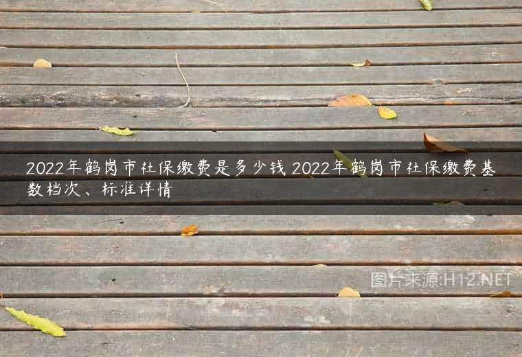 2022年鹤岗市社保缴费是多少钱 2022年鹤岗市社保缴费基数档次、标准详情