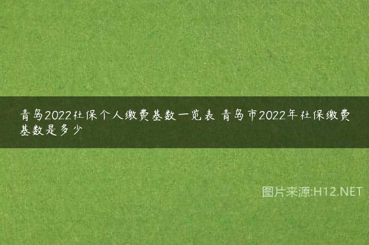 青岛2022社保个人缴费基数一览表 青岛市2022年社保缴费基数是多少