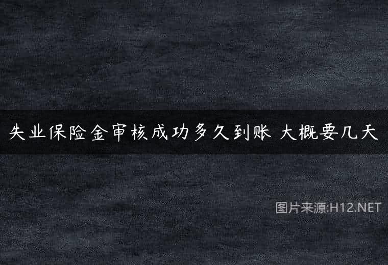 失业保险金审核成功多久到账 大概要几天