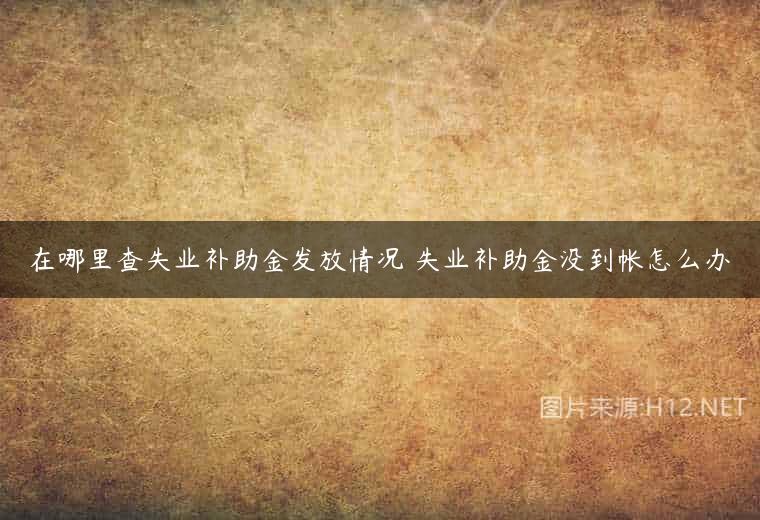 在哪里查失业补助金发放情况 失业补助金没到帐怎么办