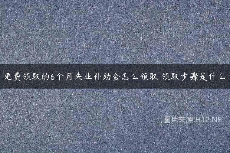 免费领取的6个月失业补助金怎么领取 领取步骤是什么