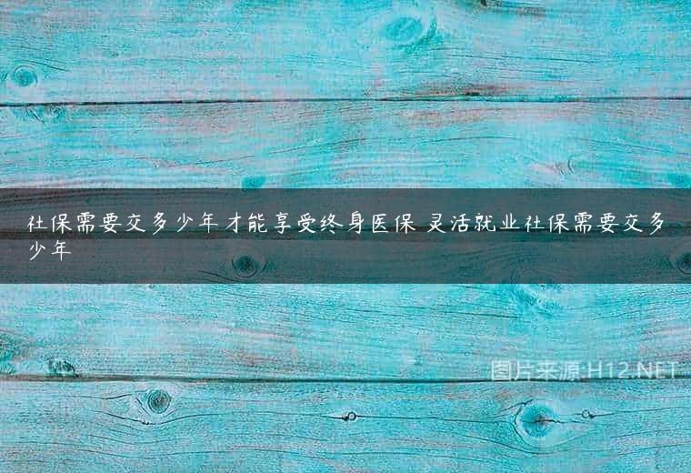 社保需要交多少年才能享受终身医保 灵活就业社保需要交多少年