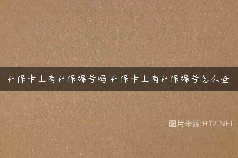 社保卡上有社保编号吗 社保卡上有社保编号怎么查