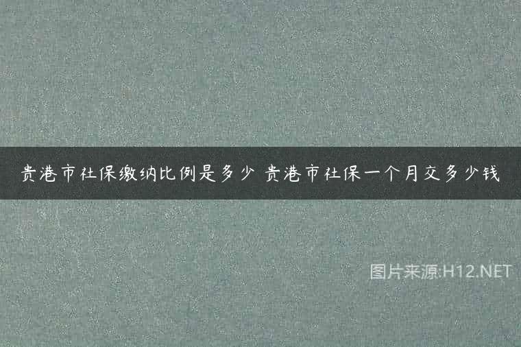 贵港市社保缴纳比例是多少 贵港市社保一个月交多少钱