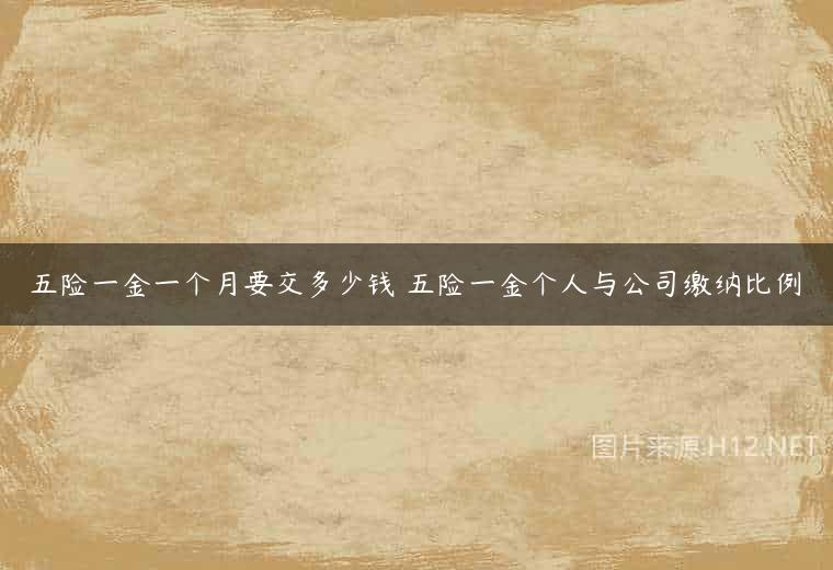 五险一金一个月要交多少钱 五险一金个人与公司缴纳比例