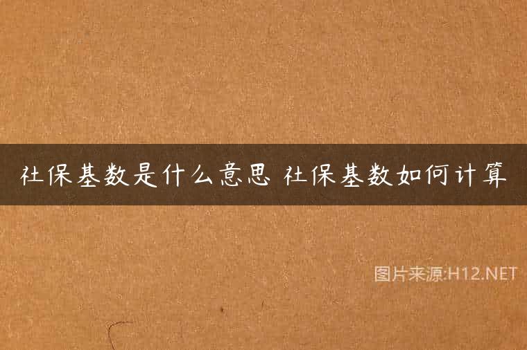 社保基数是什么意思 社保基数如何计算