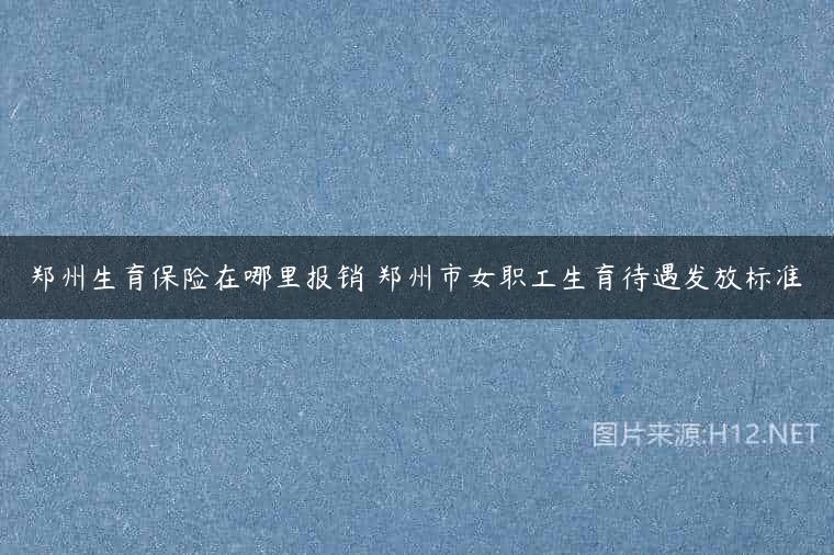 郑州生育保险在哪里报销 郑州市女职工生育待遇发放标准
