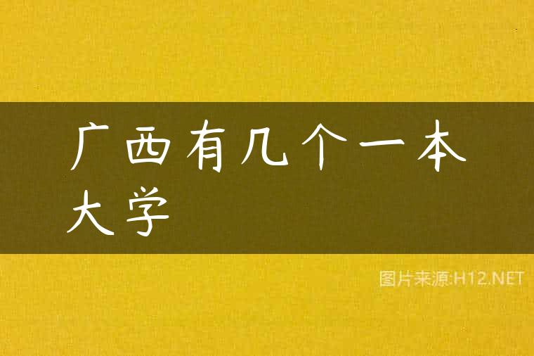 广西有几个一本大学