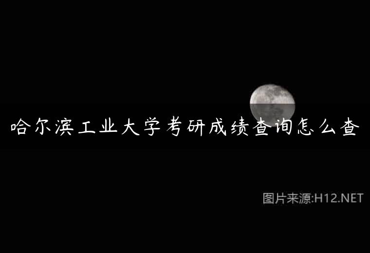 哈尔滨工业大学考研成绩查询怎么查