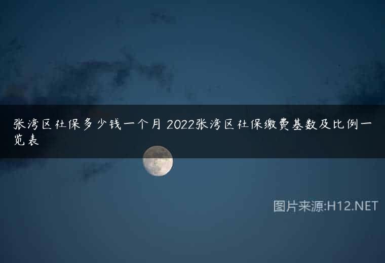张湾区社保多少钱一个月 2022张湾区社保缴费基数及比例一览表