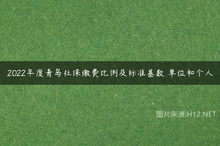 2022年度青岛社保缴费比例及标准基数 单位和个人