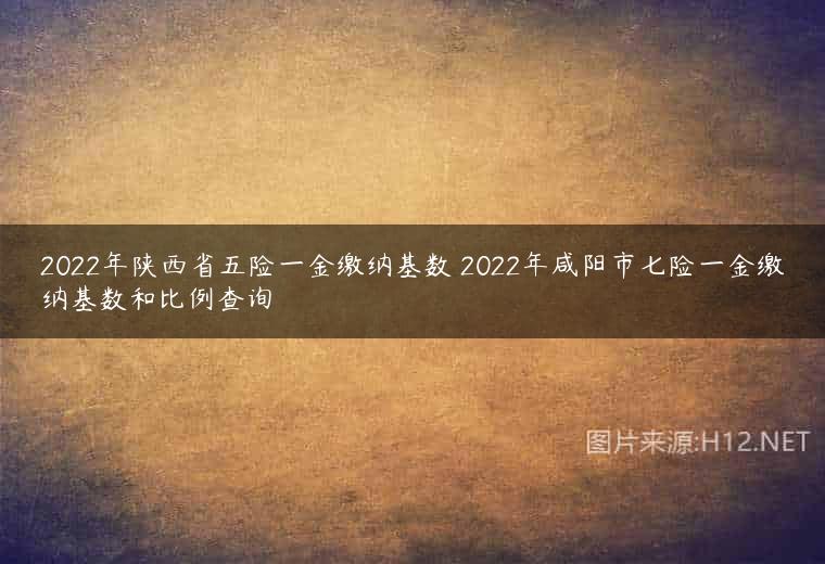 2022年陕西省五险一金缴纳基数 2022年咸阳市七险一金缴纳基数和比例查询